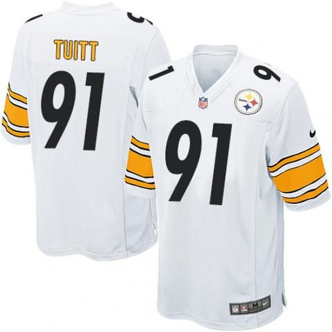Men Pittsburgh Steelers #91 Stephon Tuitt Nike White Game NFL Jersey
